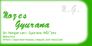 mozes gyurana business card